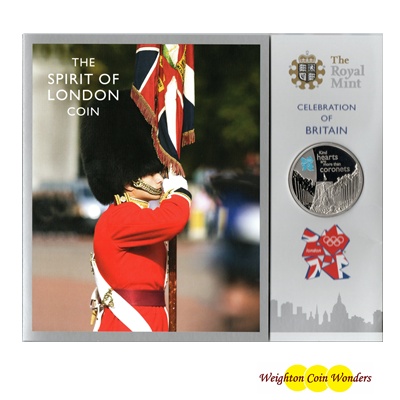 2010 BU £5 Coin - Celebration of Britain Pack - SPIRIT OF LONDON